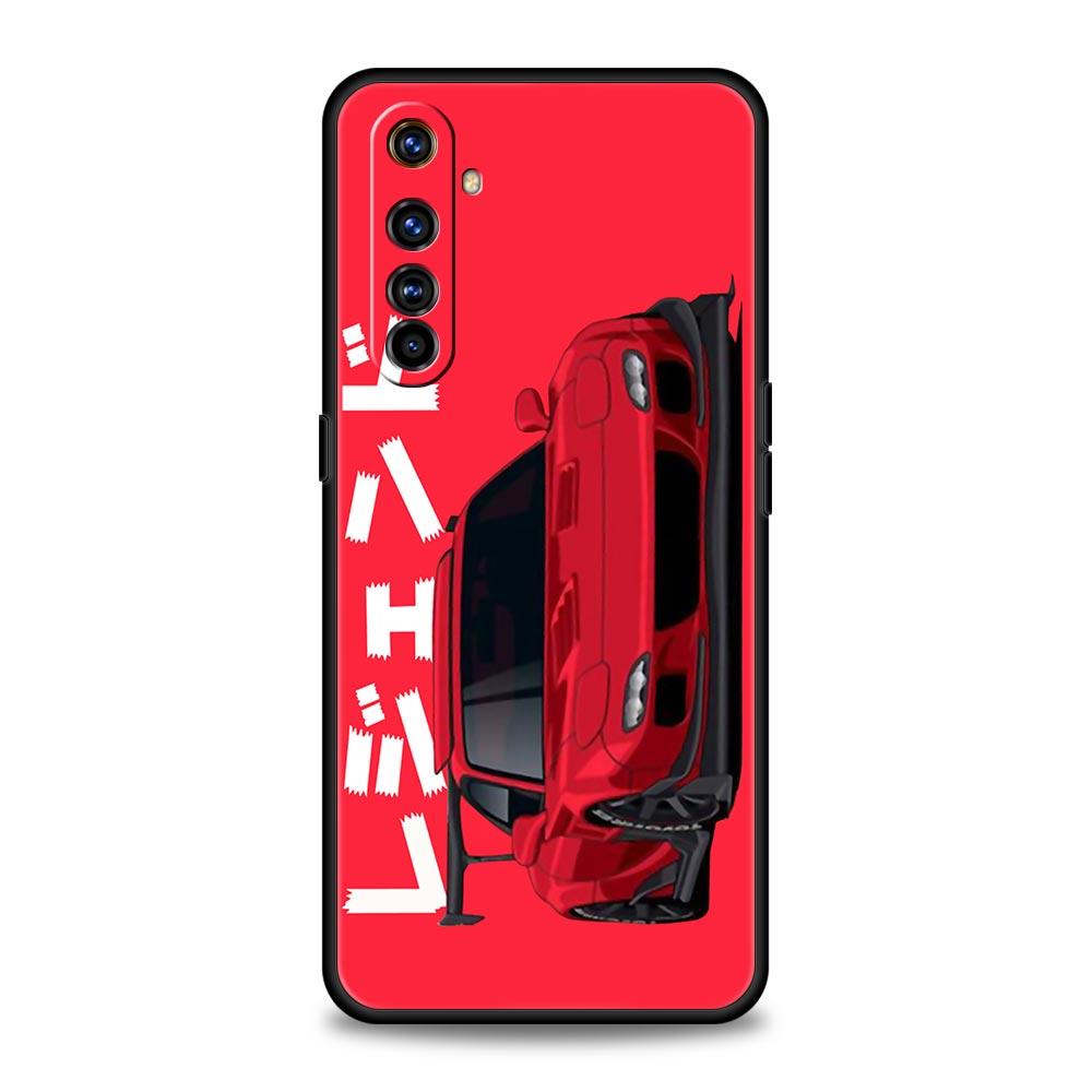 JDM Tokyo Drift Sports Car For Realme GT Neo 2 3 3T Phone Case For Realme 10 9 8 5G 7 6 GT2 Pro Plus 9i 8i C21 C11 C25 C35 Cover