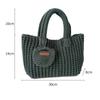 Fashion Solid Color Handwoven Bag Elegant Handmade Crochet Handbag Large Capacity Vintage Woven Bag Women Use