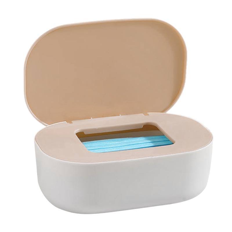 4 cores para escolher Caixa de armazenamento conveniente Contém no máximo 40 máscaras Pode colocar guardanapos Sacos plásticos Luvas descartáveis dentro