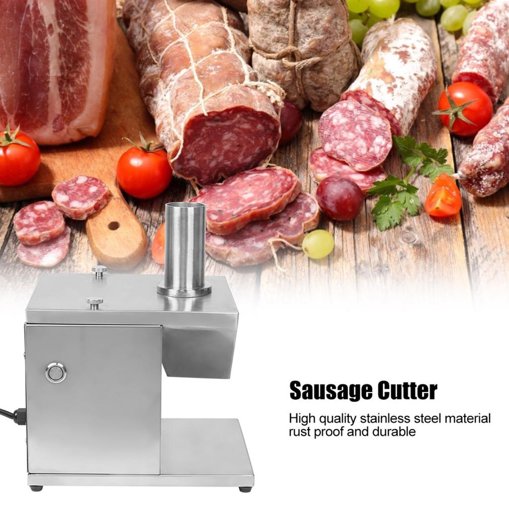 Electric Stainless Steel Adjustable Sausage Cutter Cutting Machine Kitchen Tool