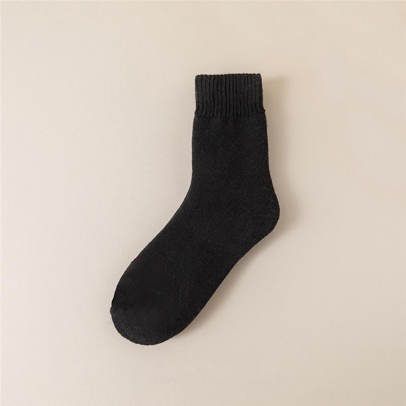 "Women's Warm Fleece Mid-Tube Socks - Cozy Terry Floor & Sleeping Socks"