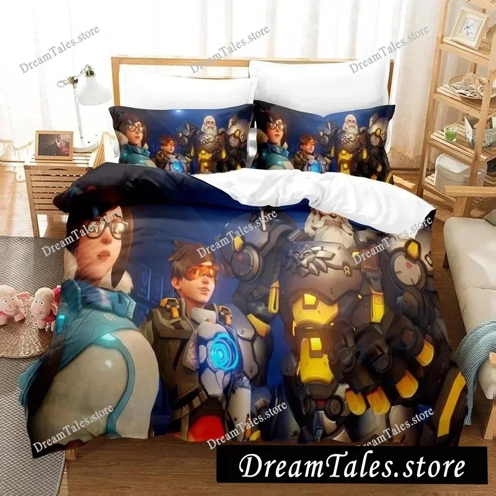 New Overwatch 2 Invasion Bedding Set Single Twin Full Queen King Size Bed Set Adult Kid Bedroom Duvet Cover Sets 3D Print Game