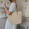 Plážová taška na zip Bohémský styl Raffiová taška přes rameno Ležérní tkaná slaměná taška Tote Letní