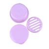 Portable Round Soap Dishes Container Leakproof Plastic Drain Soap Holder with Lid for Outdoor Hiking Camping Gym Travel