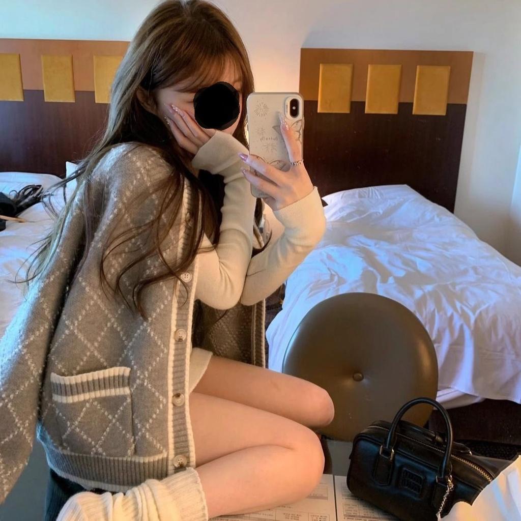 Spring Knit Cardigan Women Designer Niche Lazy Layer Style Top