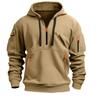 Men's Multi-pocket Zipper Hoodie, Sizes S-5XL, Spring/Autumn Casual Sport Sweatshirt