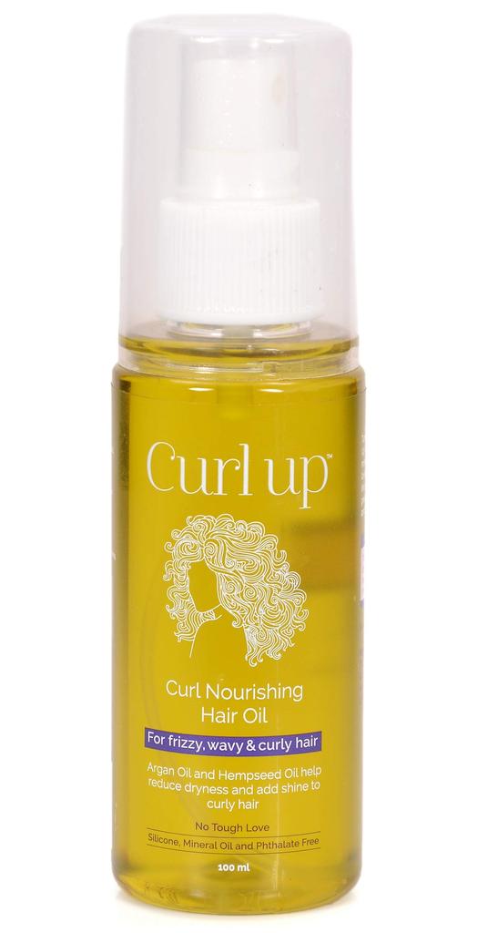 Curl Up Curl Nourishing Hair Oil -Light, Non-Greasy and Non-Sticky Oil for wavy and Curly hair I Silicone Free,Mineral Oil Free and Phthalate free,