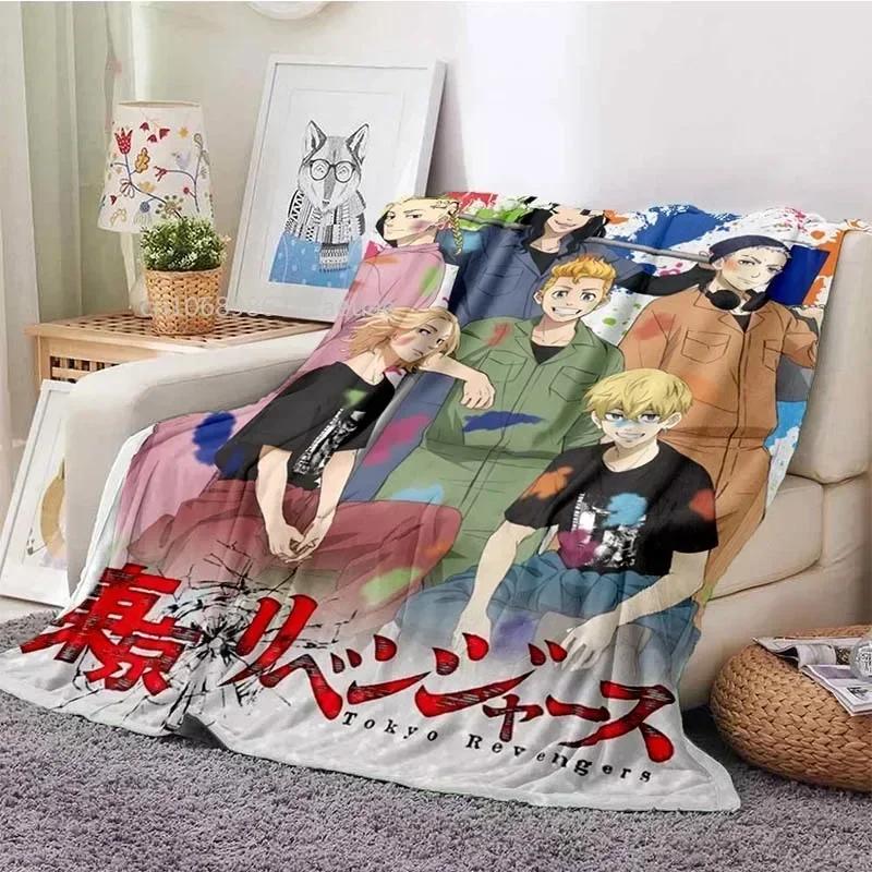 3D Anime Tokyo Revengers Printed Blanket Portable Breathable Warm Bedding Travel Blanket