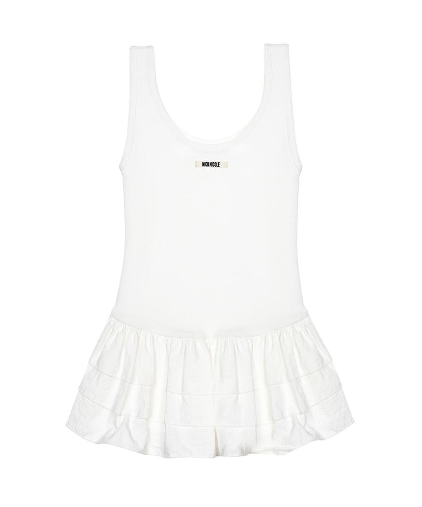 Nigaennikol Nicole Multi Frill Sleeveless Top_Ivory