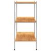 Vidaxl 3-Tier Shelf, White and Oak Wood, 80X40X92 Cm