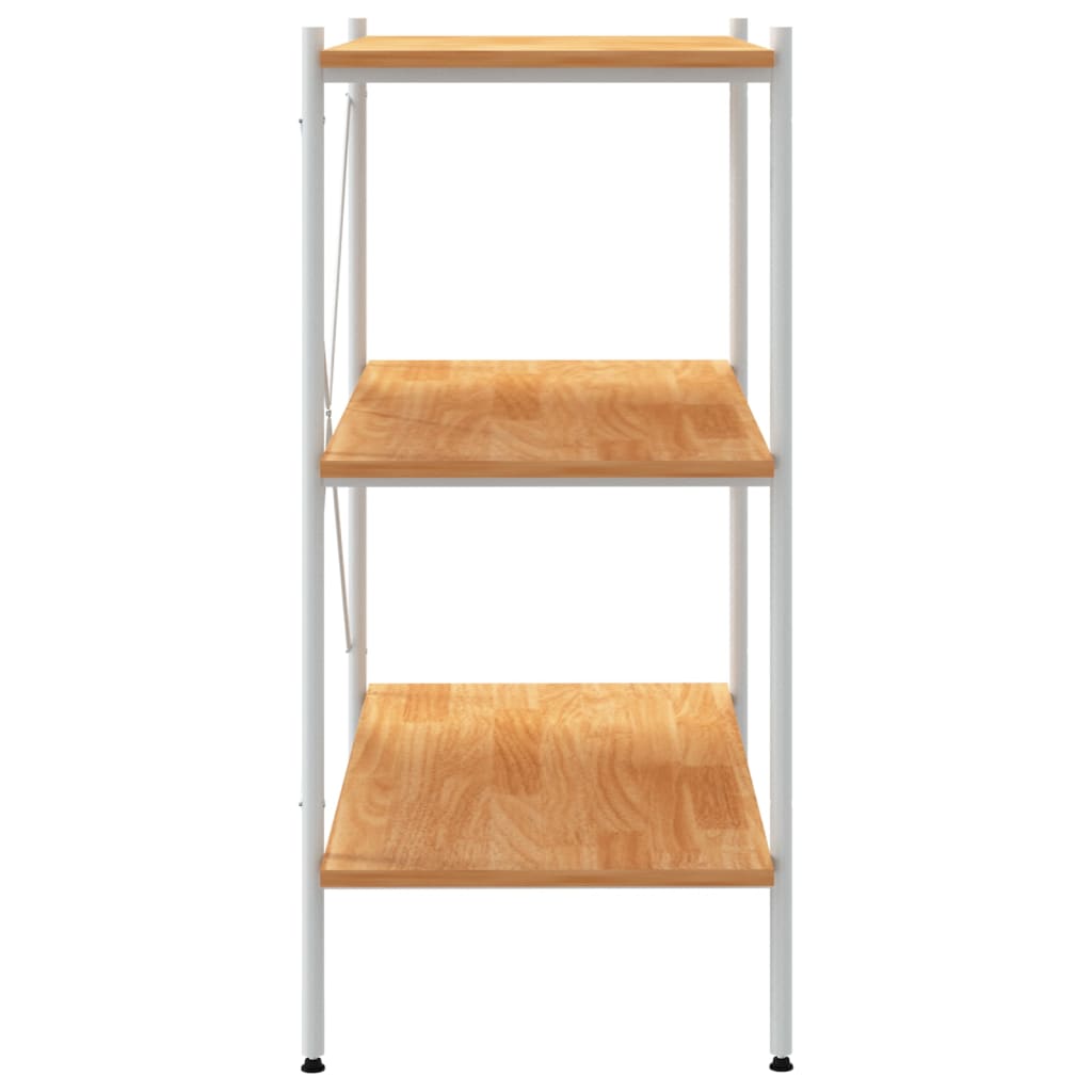 Vidaxl 3-Tier Shelf, White and Oak Wood, 80X40X92 Cm