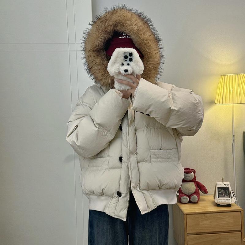 2025 Winter New Student Padded Uniform Women's Korean Loose Thickened Warm Padded Jacket Bread Jacket Jacket
