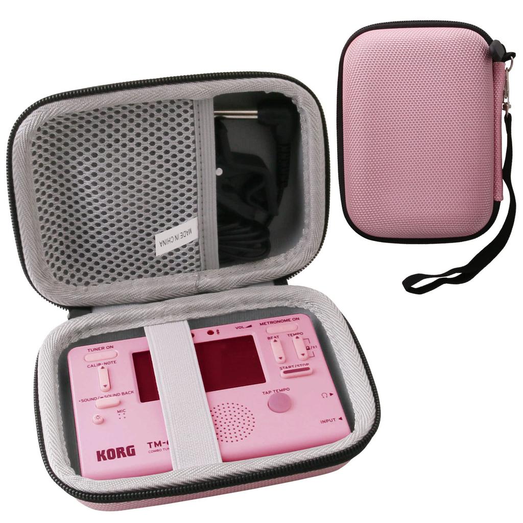 Waiyu JP Compatible Protective Carrying Case for Yamaha TDM-700DAL2TDM-700GKORG TM-60TM-50 Tunersmetronomes. (Pink)