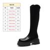 Long Boots Women's Autumn and Winter Small Man Round Head Retro Tall Knight Boots Thick Sole V Mouth Middle Heel Thick Heel Thin Boots