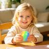 Rainbow Stress Ball Squeeze Toy Slow Rising Stress Relief Colorful Flour Ball Home Office Desk Toy Decompression Tool