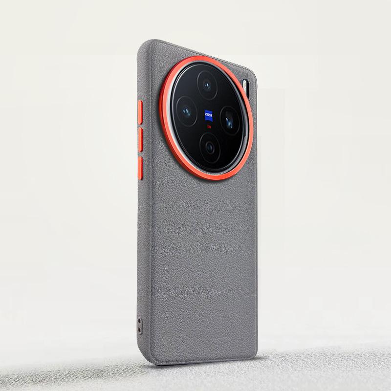 

Магнитный кожаный чехол для телефона Vivo X100 Ultra для изогнутого экрана - Полная защита краев, Дизайн с большим отверстием. VIVO X100 Ultra