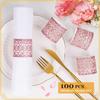 100/50Pcs Napkin Rings Sparkling Paper Napkin Holder Disposable Napkin Bands Napkin Holder For Wedding Party Dinner Table Decor