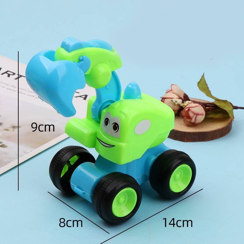Engineering Vehicle Toy Set With Sliding Function For Boys And Girls