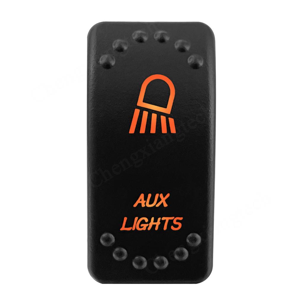 12V 24V Laser Rocker Switch Orange Led Light ON OFF / ON OFF ON for Car Boat Polaris RZR Can-Am ATV UTV RV Maverick Commander