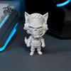 Gaming Room Table Decor 3D Printed Red Wolf Keychain, Force Action Figure Pendant, Game Character Collectible Key Ring Desktop Decorations with
