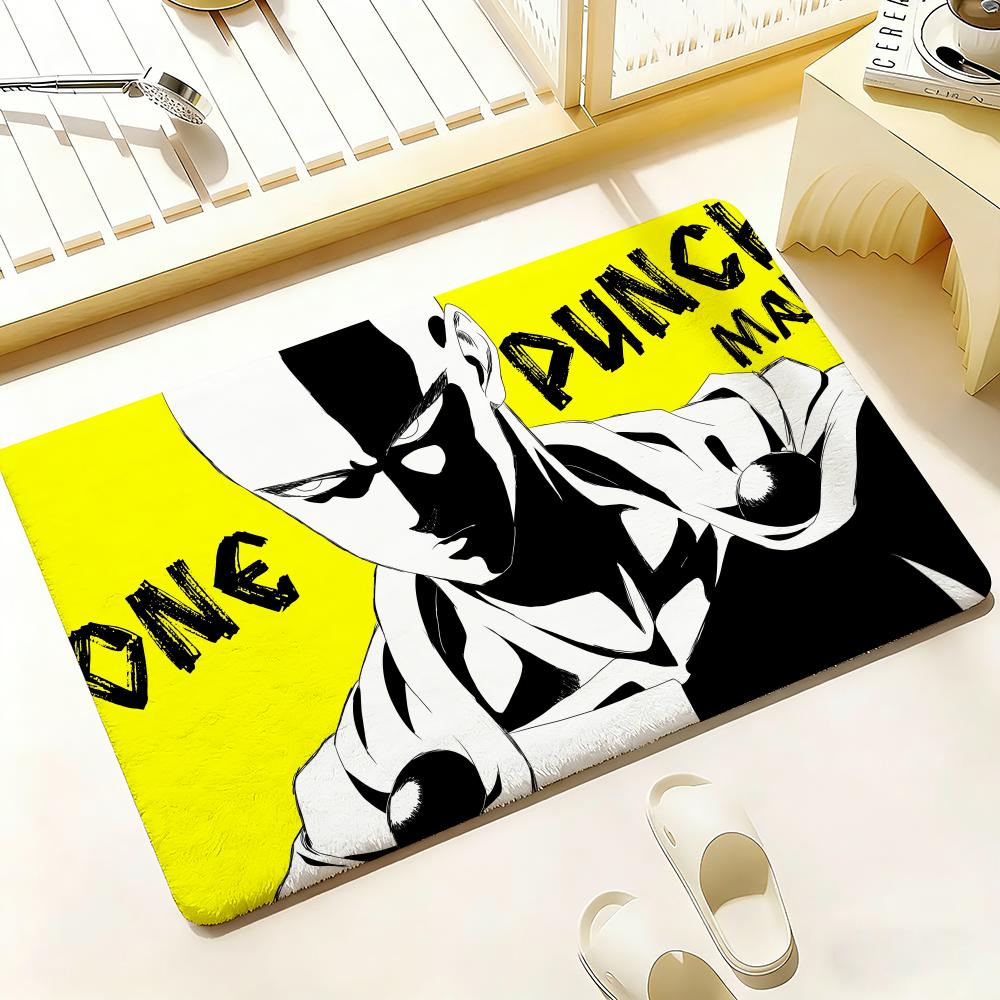 Anime Hot O-One-Punch Man Floor Mat Bedroom Living Room Flannel Door Mat Non-Slip Home Decor