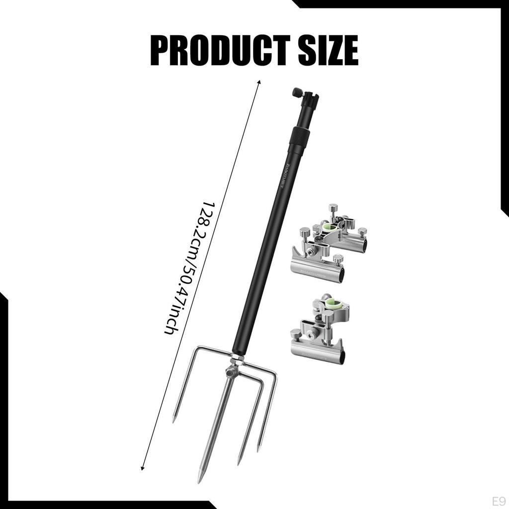 Camping Lantern Stand Easy to Use Bracket for Fishing Hiking Outside Silver