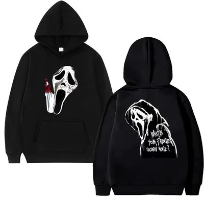 Nové v Gotickém Oboustranně Tištěném Streetwearu Pánské Dámské VI Ghostface Grafická Mikina Unisex Fleecová Dlouhý Rukáv Mikiny