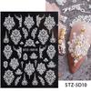 Self Adhesive Snowflake Pattern Nail Art Christmas Nail Stickers White Stickers For Nails Christmas Snowflake