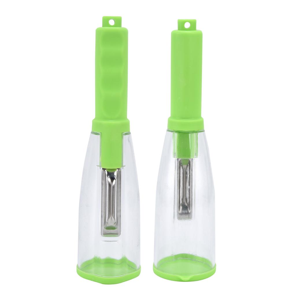 Oppbevaringsskreller Husholdnings Fruktskreller med Oppbevaringsboks Grønnsaksskrellingsverktøy for Hjemmekjøkken