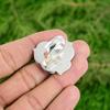 Gift For Her Natural Labradorite Promise Flower Adjustable Ring 925 Silver