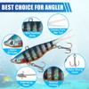 5Pcs/10Pcs Pre-Rigged Soft Fishing Lures Kit Jig Head Fork Tail Swimbaits for Bass Trout Crappie Saltwater Freshwater Fishing