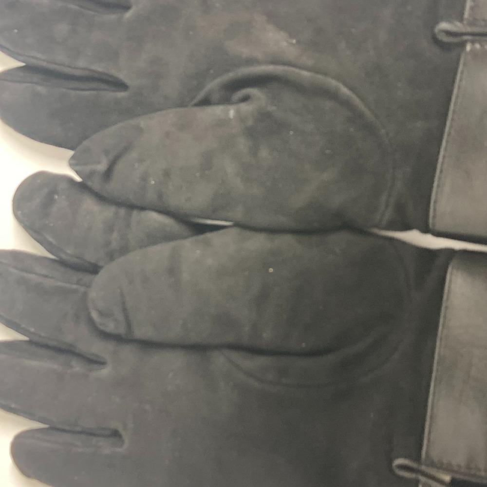 GUCCI Accessories GG Interlocking G Glove gloves suede / Leather Black