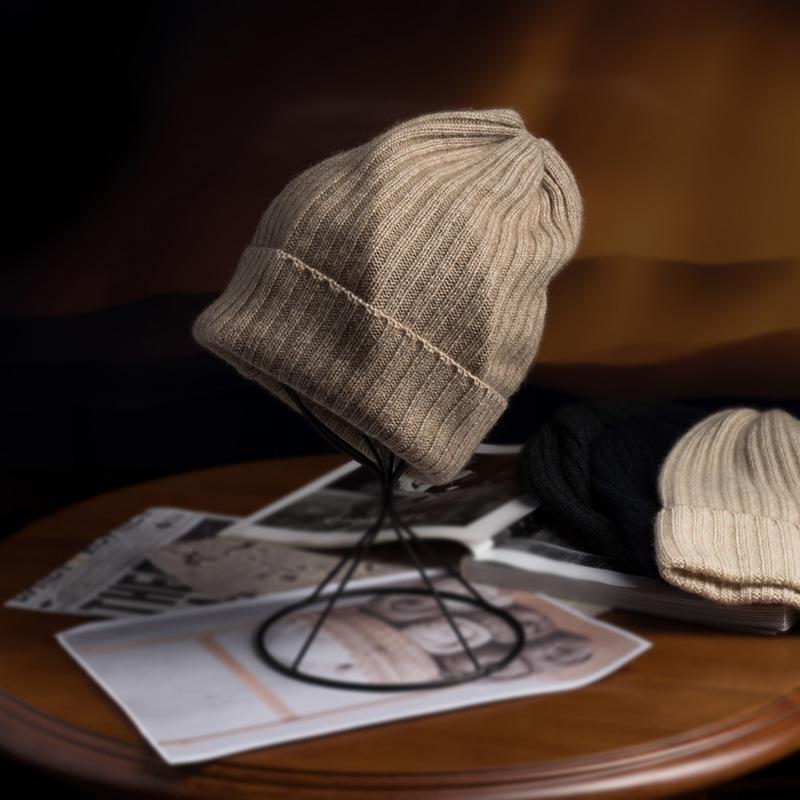 Autumn and Winter New High End Knitted Outdoor Warm Pit Strip Ear Hats for Men and Women Knitted Casual Toe Caps