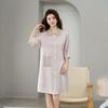 Sweet Princess Lace Satin Pajamas for Women - Long Sleeve/Long Pants Ice Silk Two-Piece Set for Spring/Autumn