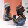 African Black Mother and Child Resin Statue Decoration Home Model Figure Sculpture Crafts Mother's Day Gift