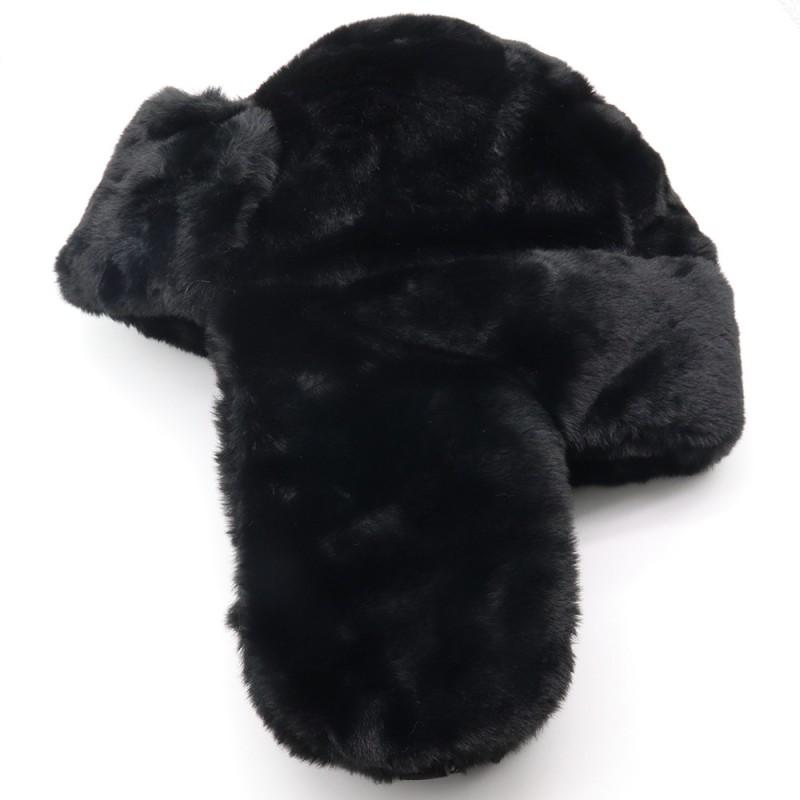Fleece Lined Winter Beanie Hat With Ear Flaps Unisex Warm Outdoor Cap Hiking Fishing Cold Weather