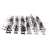 48 Pieces Mini Martial Soldiers Figurines Toys Playset, Assorted Sizes Plastic Medieval Statues