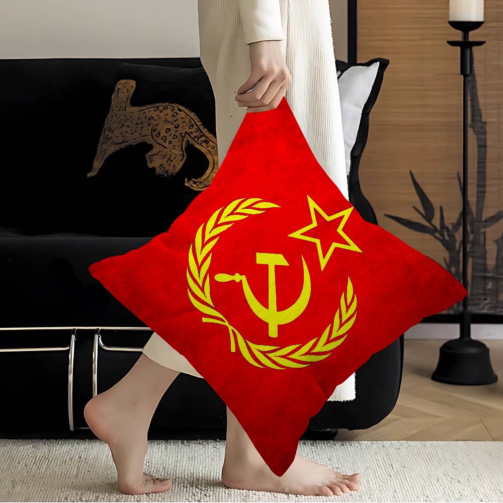 Cccp Ussr Soviet Pillow Cushion Cover Pillowcase Living Room Sofa Home Decor