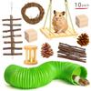 Pet Rabbit Guinea Pig Parrot Play Molar Wooden Supplies Combination Hamsters Rabbit Rat Toys Hamster Toys Set