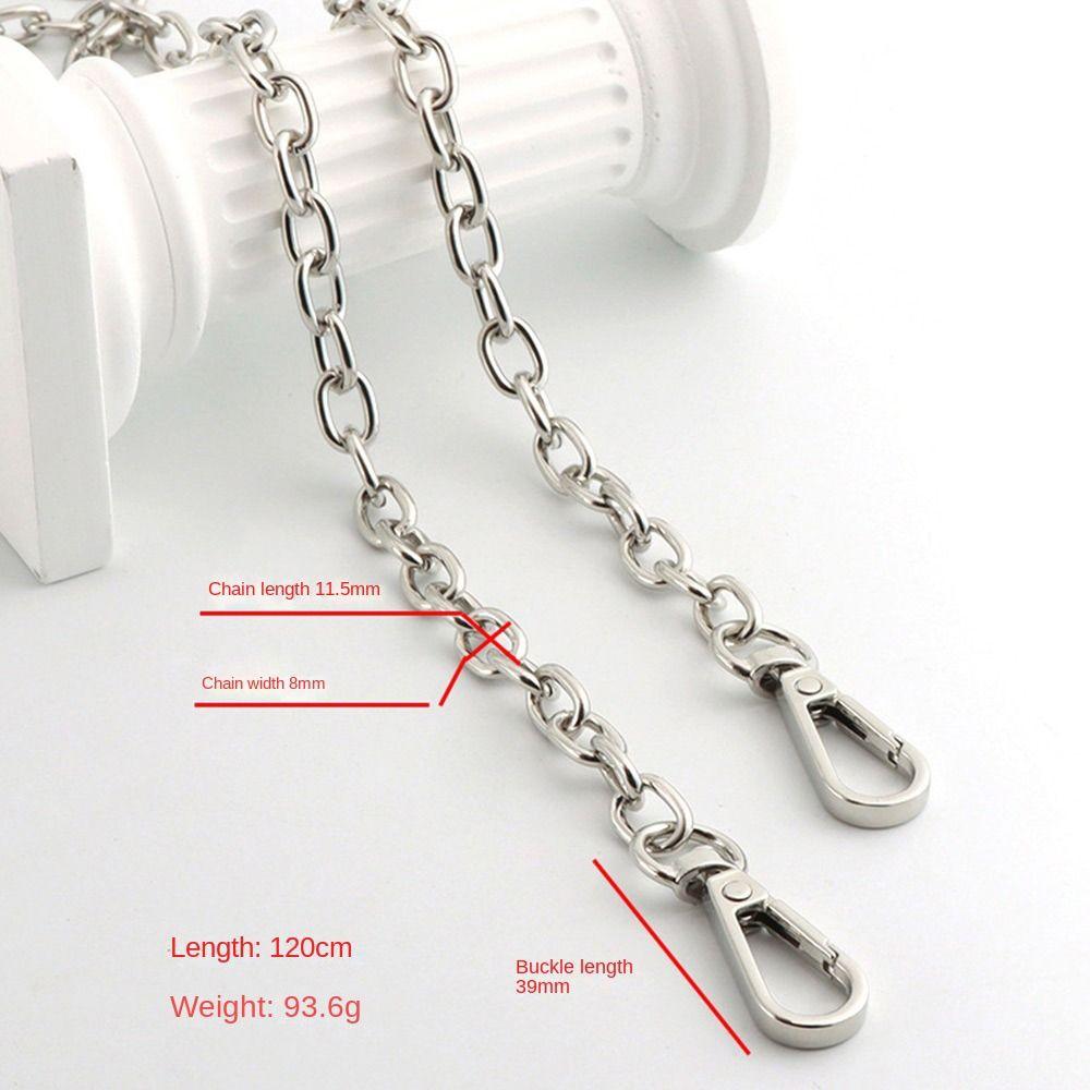 DIY Bag Accessories Gold Silver Black Metal Bag Chains Adjustable Luxury Crossbody Chain Single Shoulder Strap