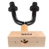Guitar Wall Mount Hanger Metal Rack Hook W/ Rubber Sheath Wooden Base for Guitar Bass Violin