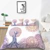 3D Jacquard Bedding Down Quilt Cover Pillowcase 2 or 3 Pieces of Datura Printed Microfiber Fabric Single Bed Double Bed Washable Ultra-soft Bedding