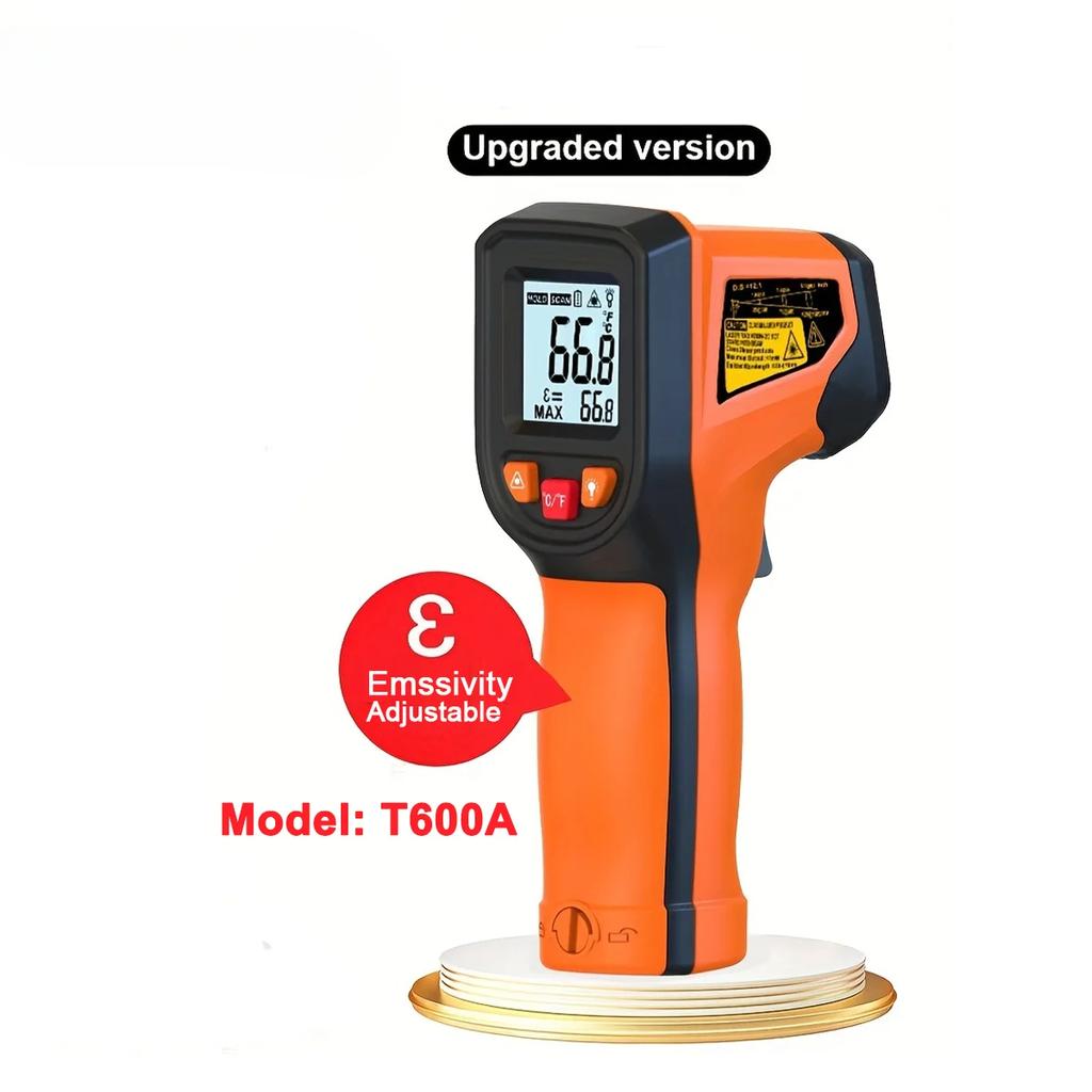T600T600A Laser Temperature Gun Infrared Thermometer Sensor Handheld Non-contact IR LCD Industrial Pyrometer Digital 600 °C