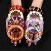 Exaggeration Punk Thick Wide Acrylic Elastic Rope Bracelet Retro Fashion Boho Bracelet Temperament Jewelry for Women