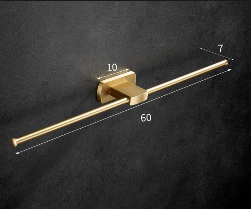Brushed Gold Bathroom Accessories Towel Rack,Paper Holder Toilet Brush Holder,Towel Ranger,Hooks Brass  Bath Hardware
