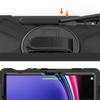 Armor Case with Holder and Strap for Galaxy Tab S9/ S9 FE (Black)