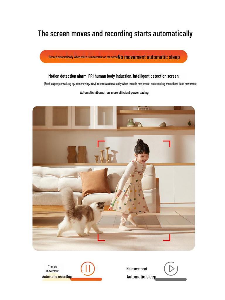Portable WiFi Camera with Battery Backup & Human Detection - Ultra HD Monitor for Power Outages