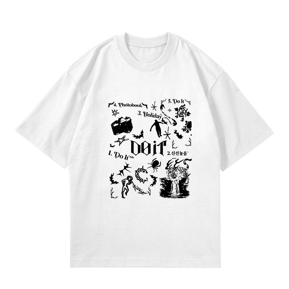 Y2K Women's T-shirt Hip-Hop Loose Punk Letter Printing Women Harajuku Oversize Short-sleeve Tops Y2K Clothing Vintage T Shirt