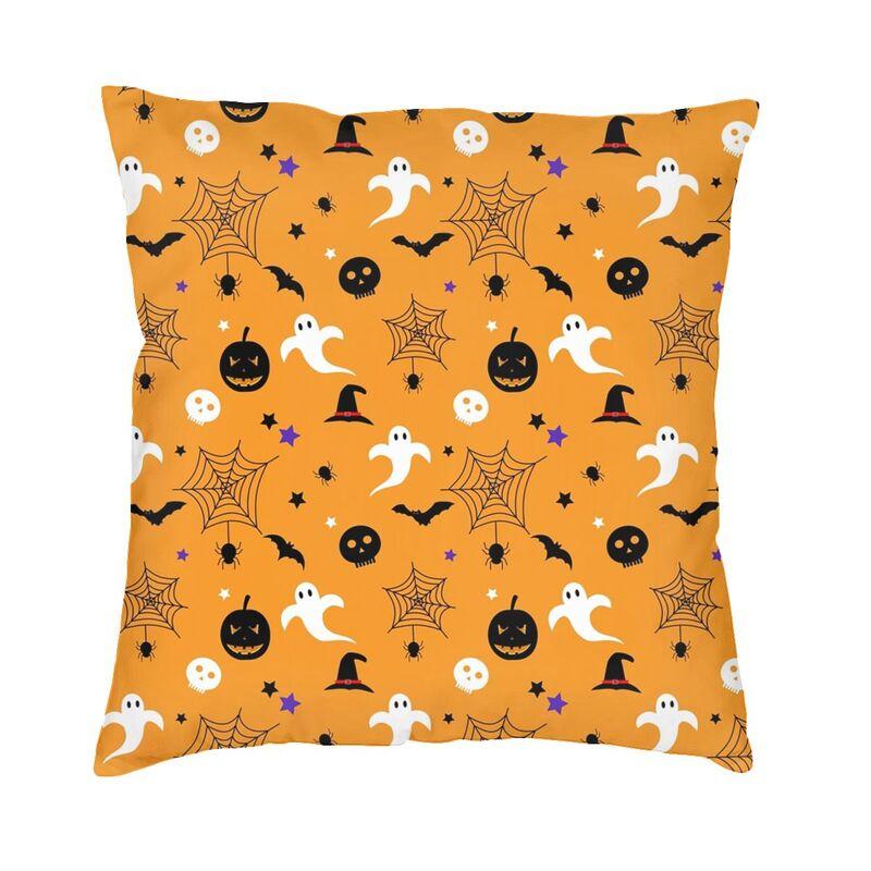 Halloween Fledermausdruck Muster Kissenbezug Wohnzimmer Sofa Dekoration Quadratischer Polyester Überwurf Kissenbezug