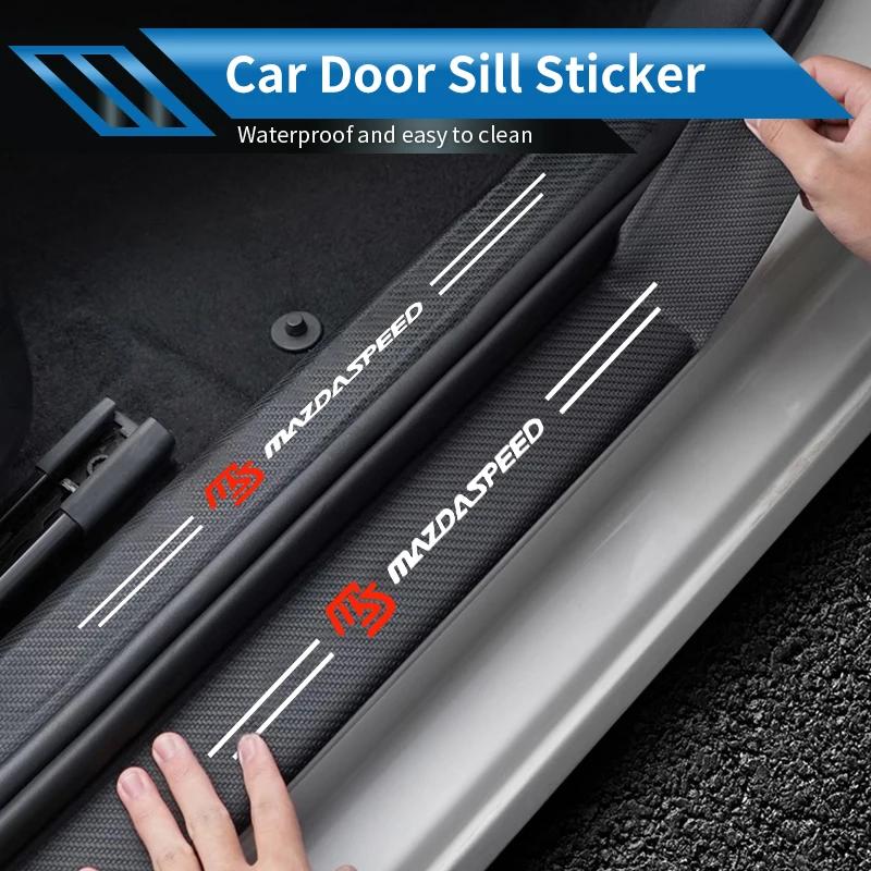 4pcsDoor sill sticker protective A film and decorative accessories for Mazda CX-3, CX-4, CX-5, Mazda 3, CX-30, CX-7, CX-8, CX-9, R